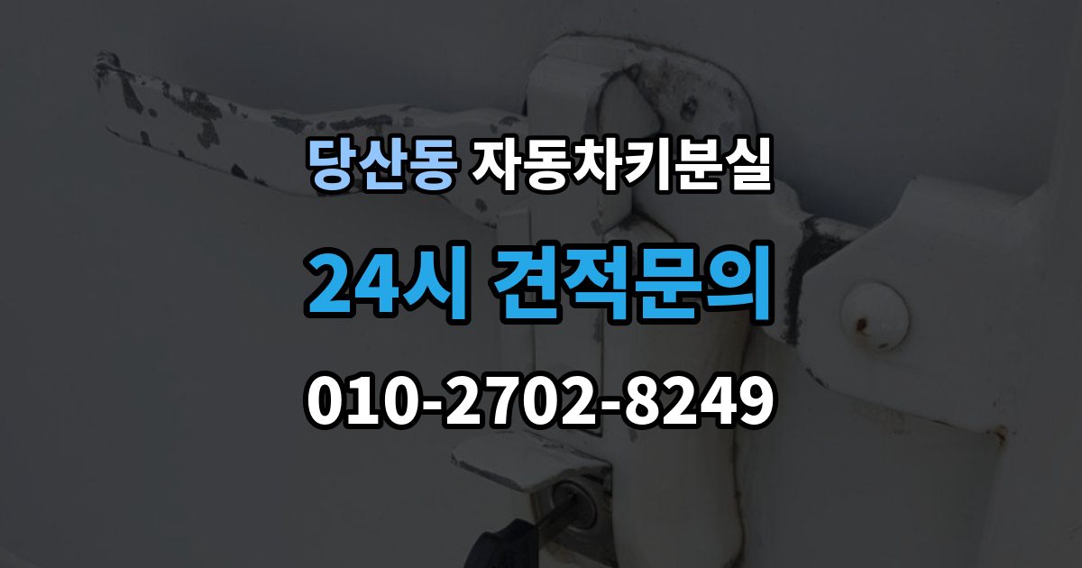 당산동 차 키 잃어버렸을 때 차량 번호만으로 진행 가능한지 확인