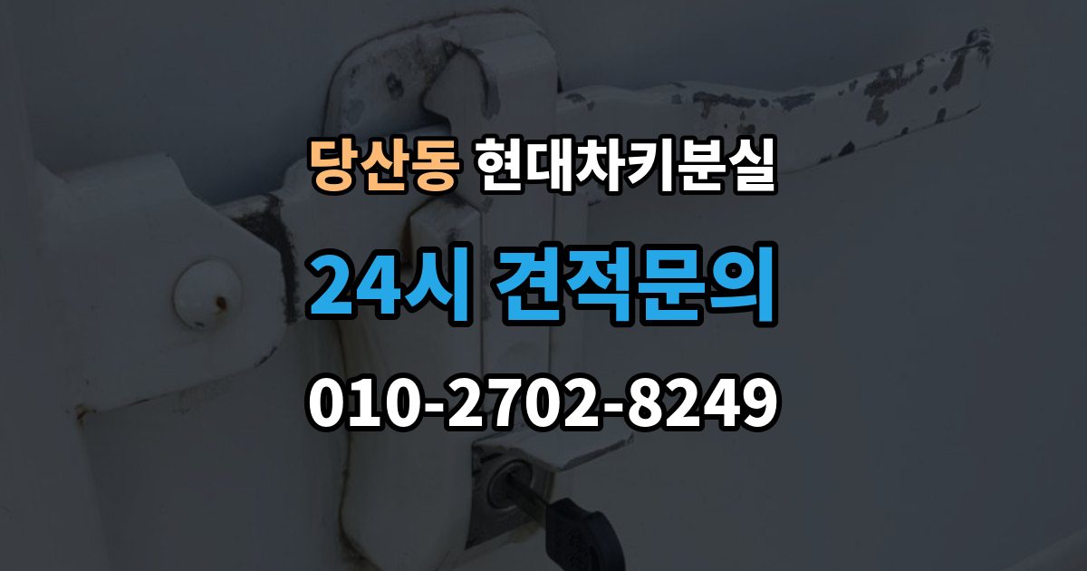 당산동 현대 차키 분실 디지털키 연동 모델과 확인 범위 정리