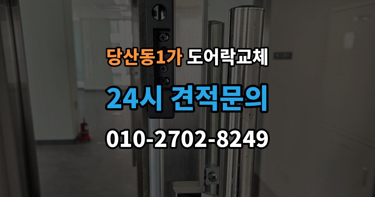 당산동1가 도어락 교체 전자식이 처음인 집에 설치 후 안내받을 것