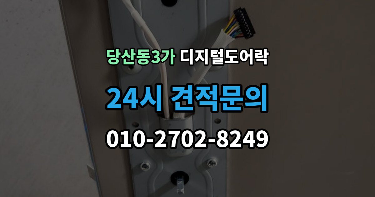 당산동3가 디지털 도어락 경보음이 울리는 대표 상황과 확인 순서