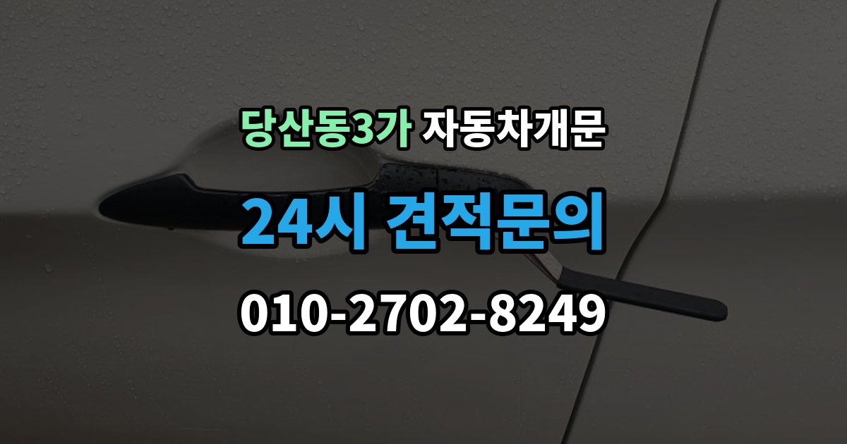 당산동3가 자동차 문 잠김 리모컨 오작동과 실제 잠김 구분하기