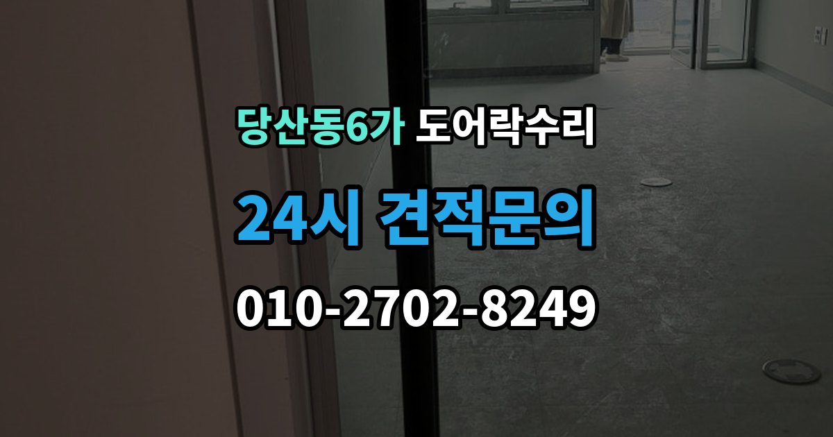 당산동6가 도어락 수리 기록 오류와 함께 나타나는 증상 살피기