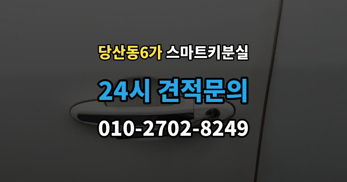 당산동6가 스마트키 분실 문이 안 열릴 때 안전하게 대처하는 법