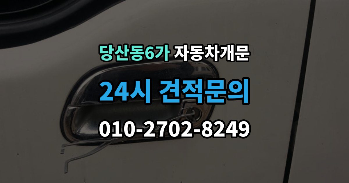 당산동6가 차 문 잠겼을 때 차량 손상 없이 진행되는지 확인하는 기준