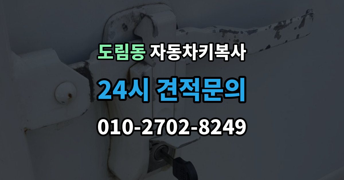 영등포구 도림동 자동차키 복사 차량 문만 열 수 있는 키가 필요한 경우