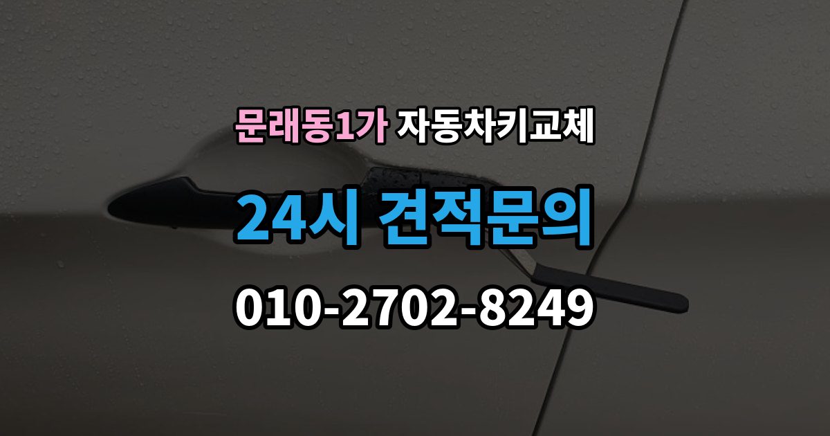 문래동1가 자동차키 교체 보험사와 업체에 물어볼 질문