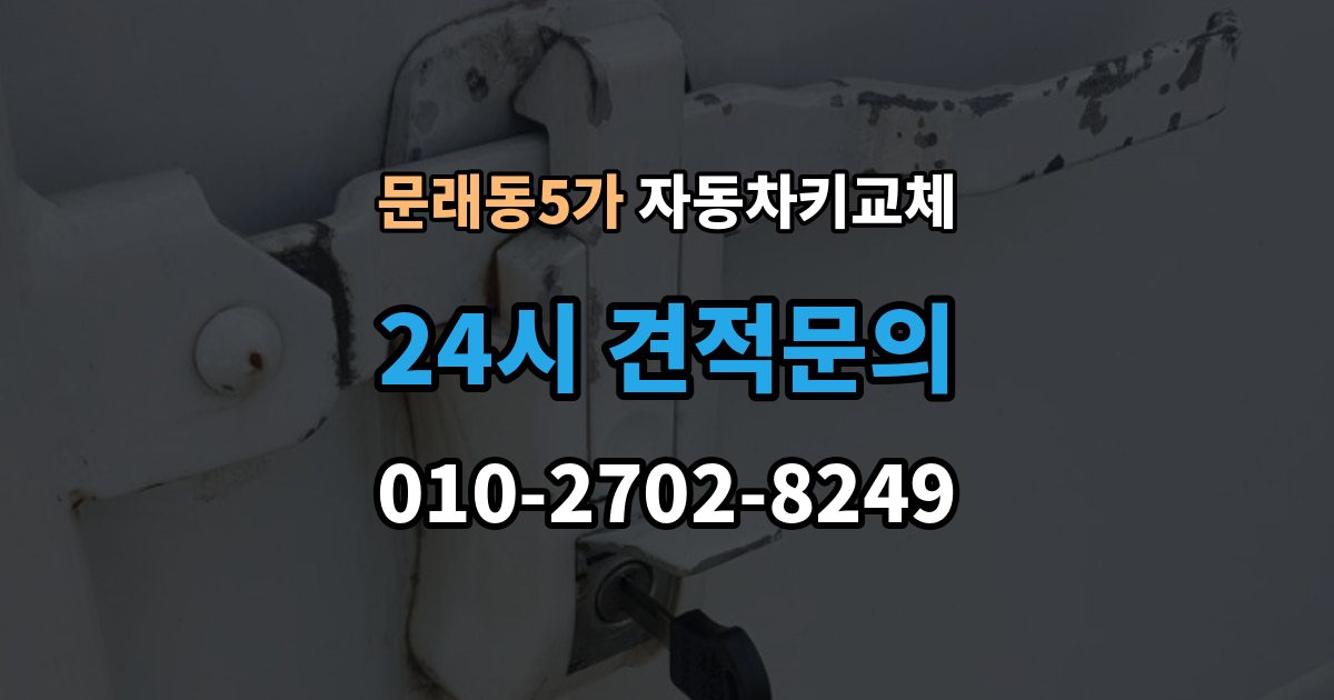 문래동5가 자동차키 교체 임시 운행 전 점검할 것