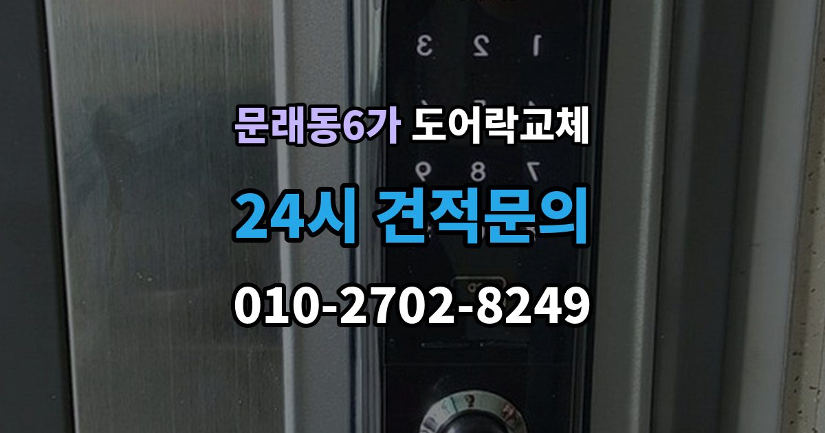 문래동6가 도어락 교체 아이가 열쇠를 자주 잃어버리는 집의 교체 선택