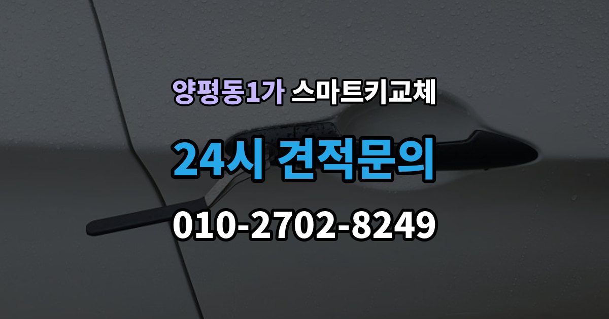 양평동1가 스마트키 교체 잠금 해제 전에 알아둘 안전 수칙