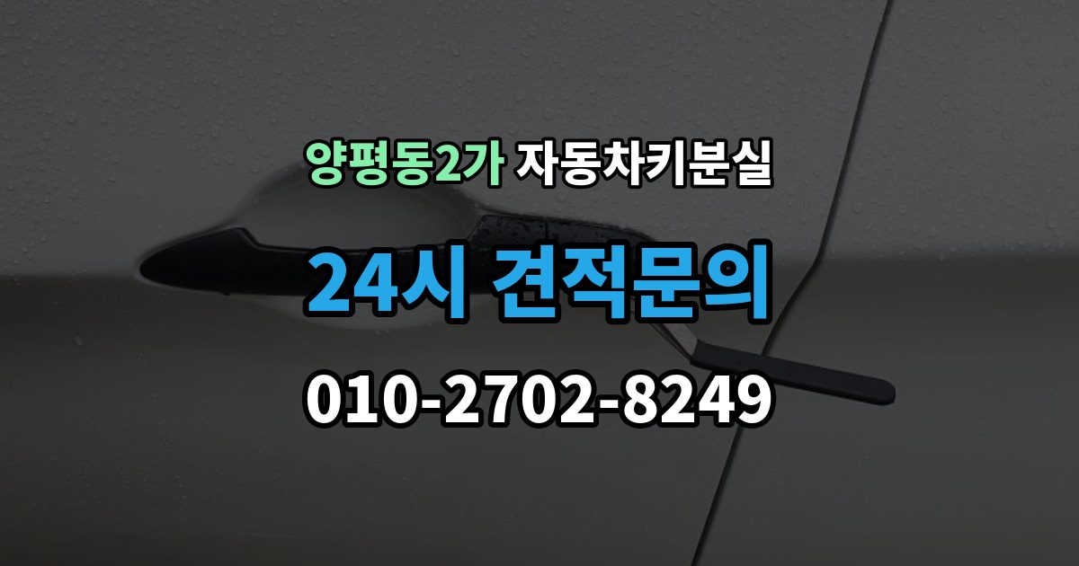 양평동2가 차 키 잃어버렸을 때 차량 번호만으로 진행 가능한지 확인