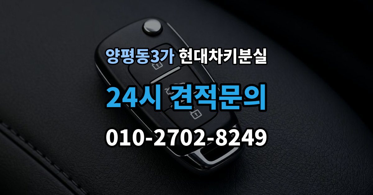 양평동3가 현대 차키 분실 키를 찾았는데도 다시 등록해야 하는 상황