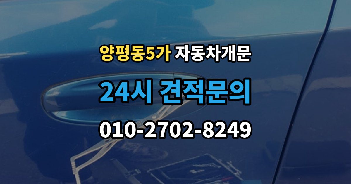 양평동5가 차 문 잠겼을 때 차량 손상 없이 진행되는지 확인하는 기준