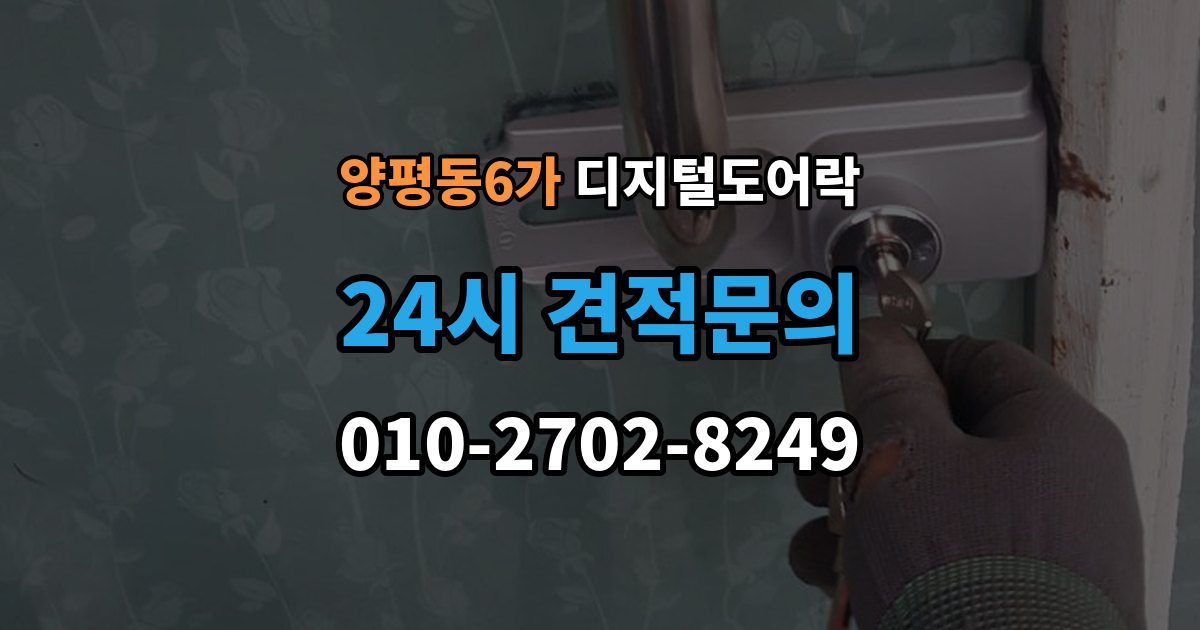 양평동6가 디지털 도어락 푸시풀형과 번호키형 비교