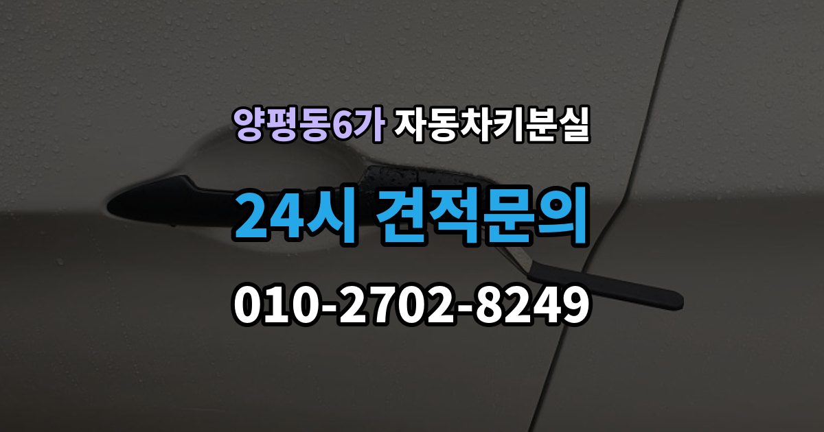 양평동6가 자동차키 분실 현장 출동을 부를 때 확인사항