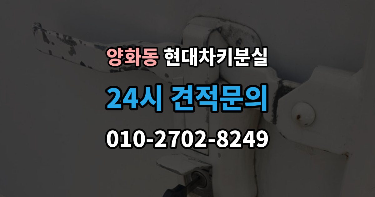 양화동 현대 차키 분실 문이 잠긴 상태에서 먼저 할 일
