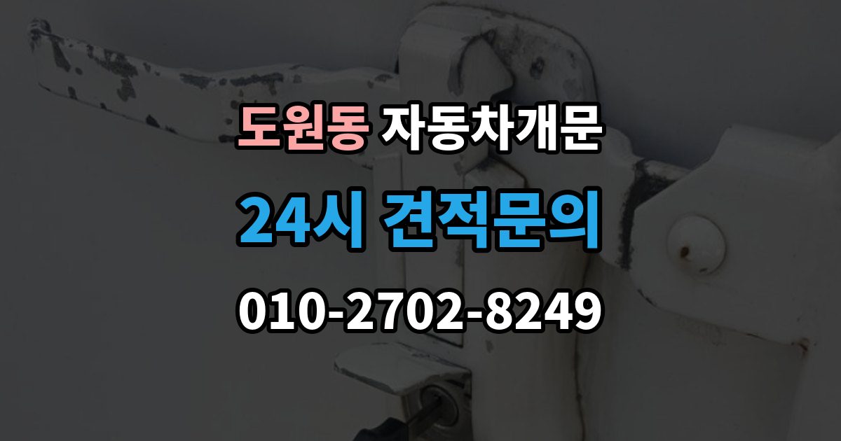 용산구 도원동 차 문 잠겼을 때 차량 손상 없이 진행되는지 확인하는 기준