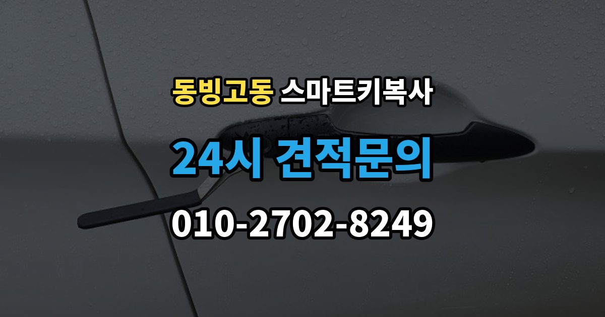 동빙고동 스마트키 복사 리모컨 반응이 달라졌을 때 확인 순서