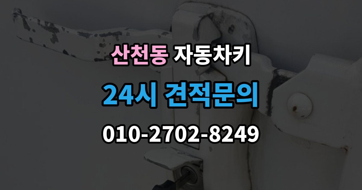 산천동 자동차키 차종에 따른 키 종류와 사용 방식 비교