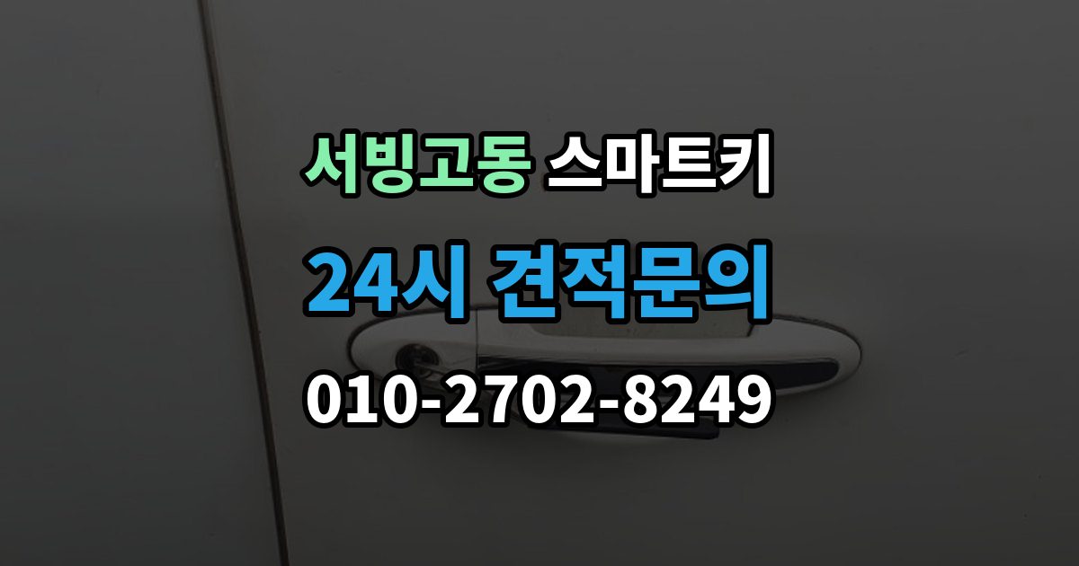 서빙고동 스마트키 차키와 함께 쓰는 경우의 장단점