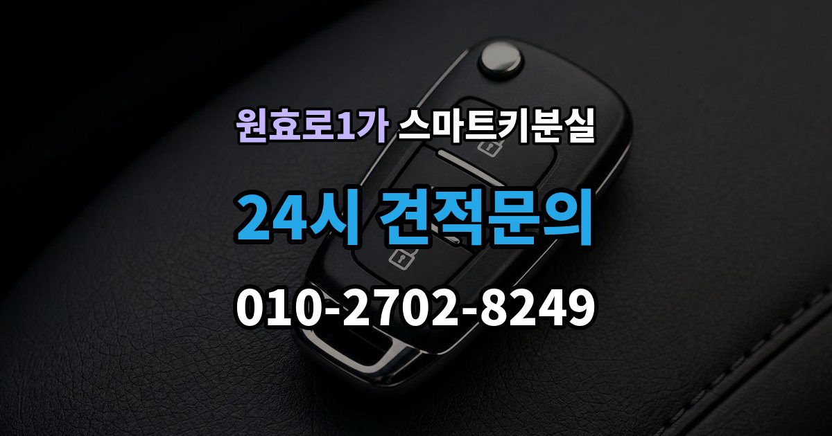 원효로1가 스마트키 분실 예비키 없이 외출했다면 확인할 이동 경로
