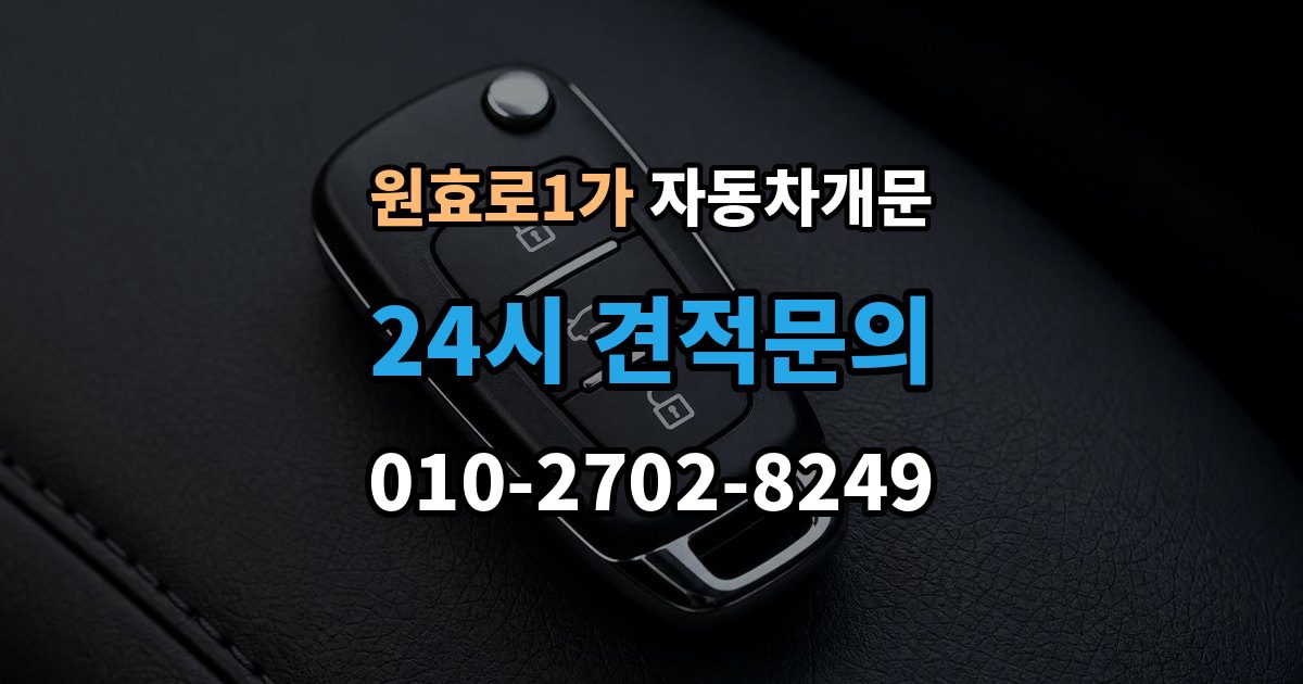 원효로1가 자동차 문 잠김 차량 내부에 사람이 있을 때 우선 조치