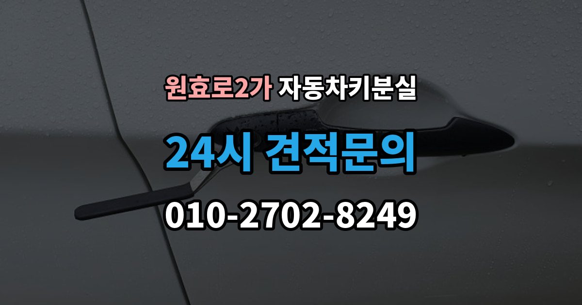 원효로2가 차 키 잃어버렸을 때 차량 번호만으로 진행 가능한지 확인