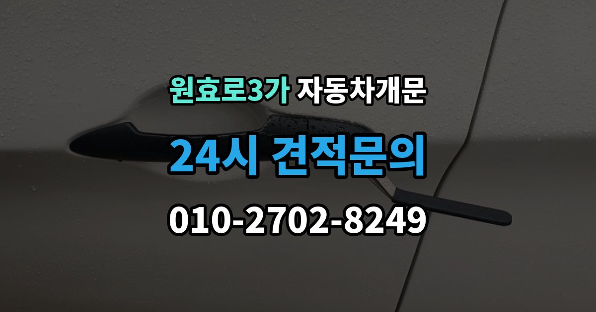 원효로3가 차 문 잠겼을 때 리모컨 배터리 방전과 잠김을 구분하는 법