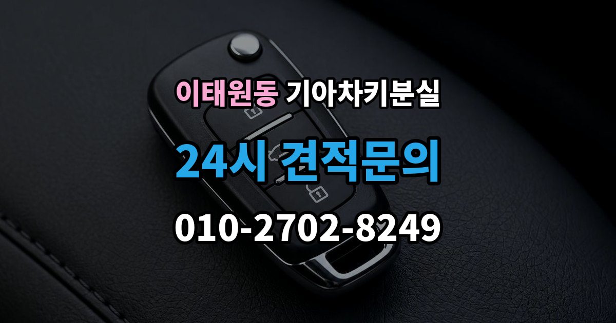 이태원동 기아 차키 분실 출장 안내 - 스마트키 앱 연동 상태 확인이 필요한 경우