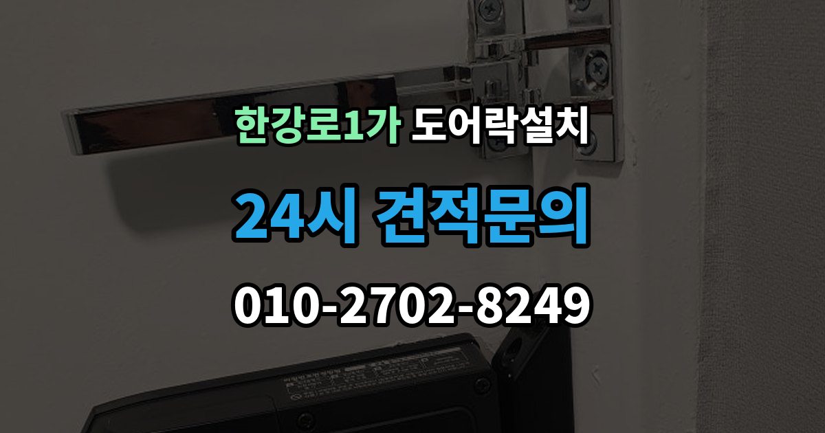 한강로1가 도어락 설치 원격 해제 기능을 쓸 때 주의할 점