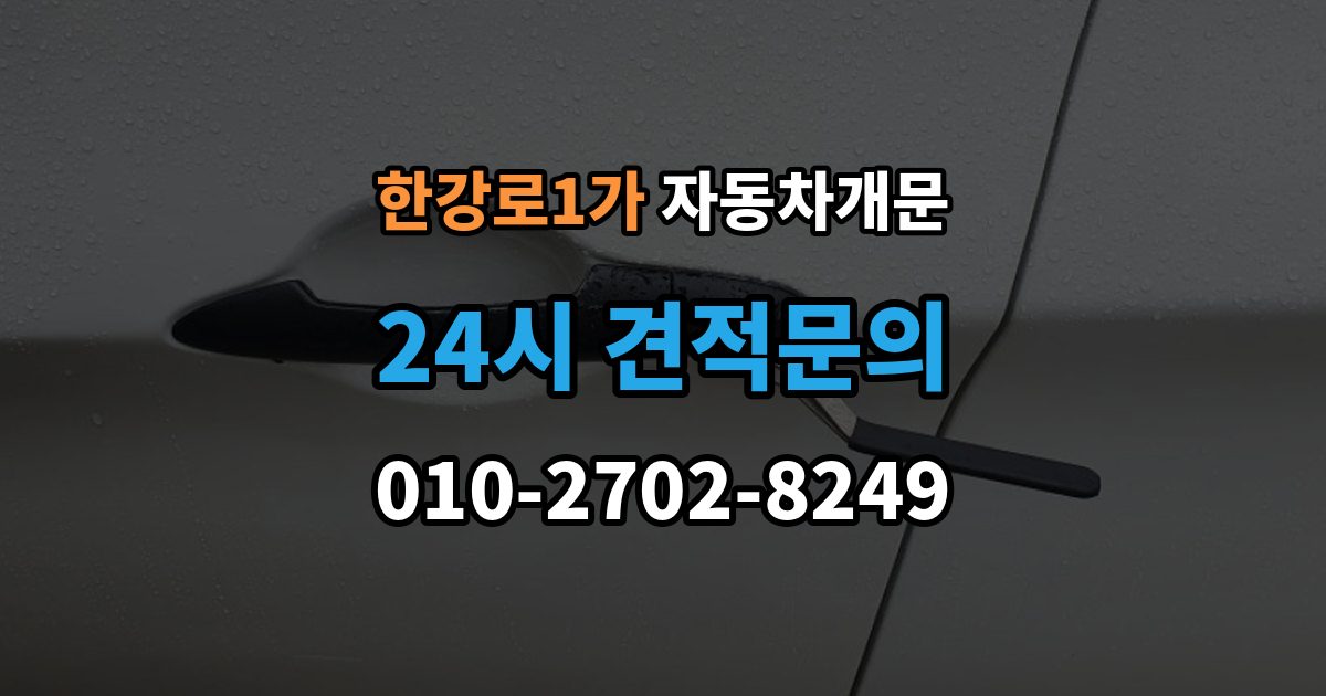 한강로1가 자동차 문 잠김 장기 주차 중 발생했을 때 확인할 것
