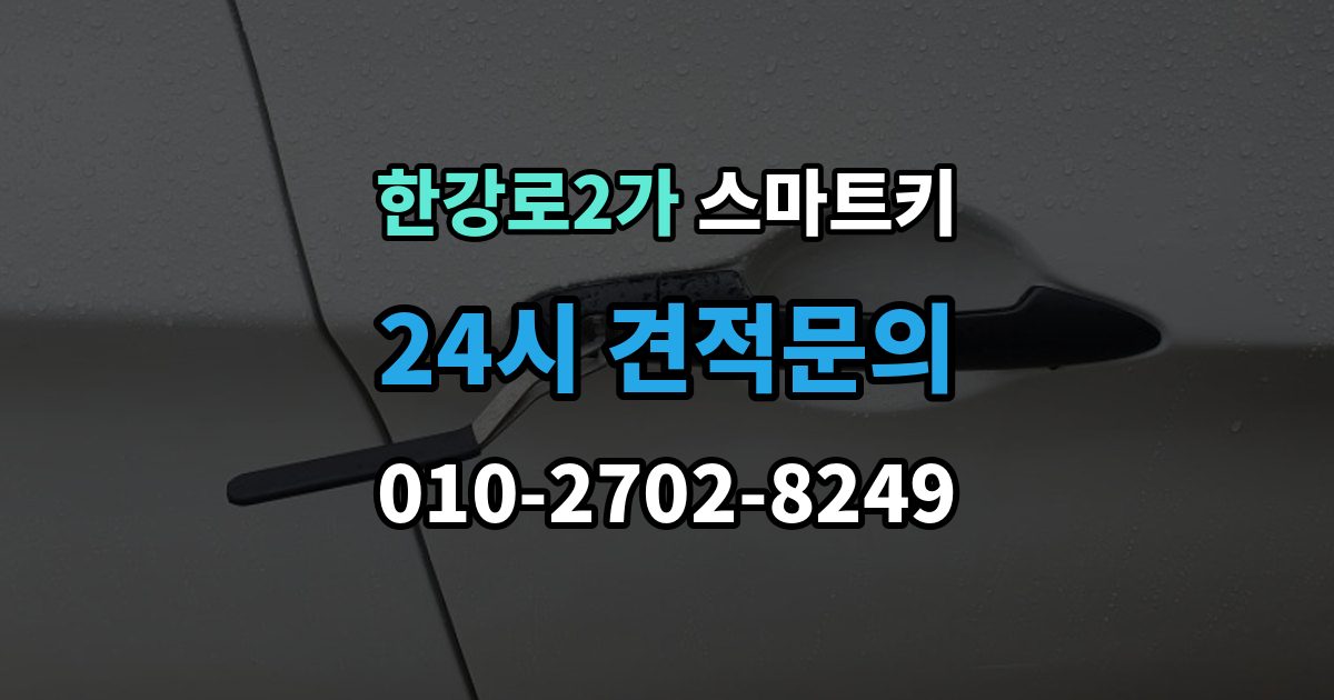 한강로2가 스마트키 분실 대비로 예비 키를 챙겨두는 방식