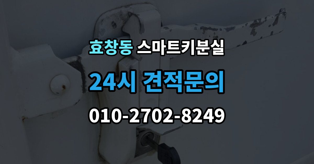 효창동 스마트키 분실 잠금 해제 전에 알아둘 안전 수칙