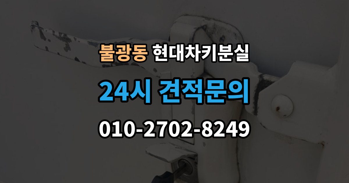 불광동 현대 차키 분실 차량 배터리와 키 배터리를 함께 봐야 하는 이유