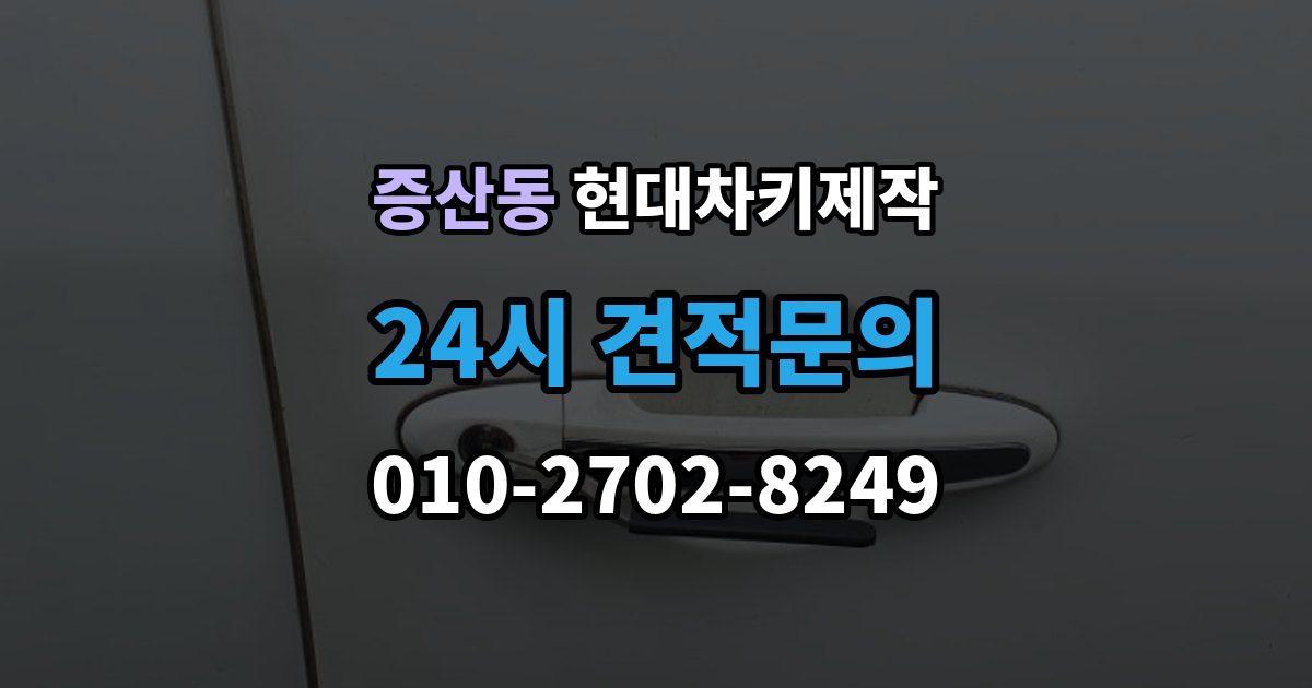 은평구 증산동 현대 차키 제작 출장 안내 - 완료 뒤 문열림 버튼 반응 확인 포인트