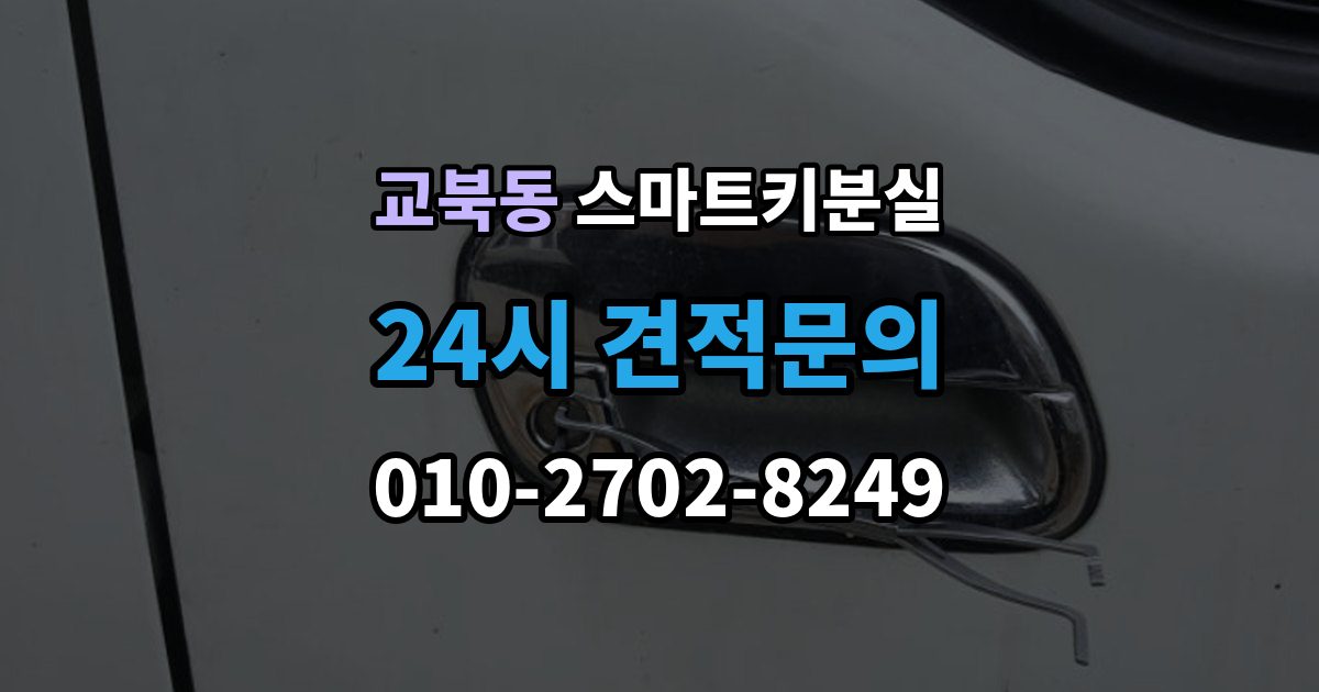 교북동 스마트키 분실 예비키 없이 남았을 때 이동 수단부터 생각하기