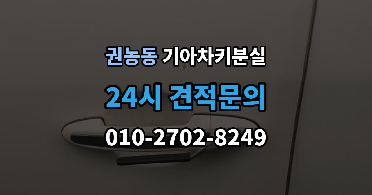 권농동 기아 차키 분실 출장 안내 - 새 키 발급 전에 꼭 확인할 차량 정보