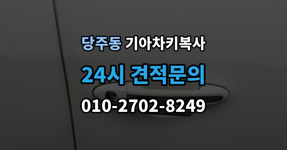 당주동 기아 차키 복사 차문만 열리고 시동이 안 걸릴 때 점검