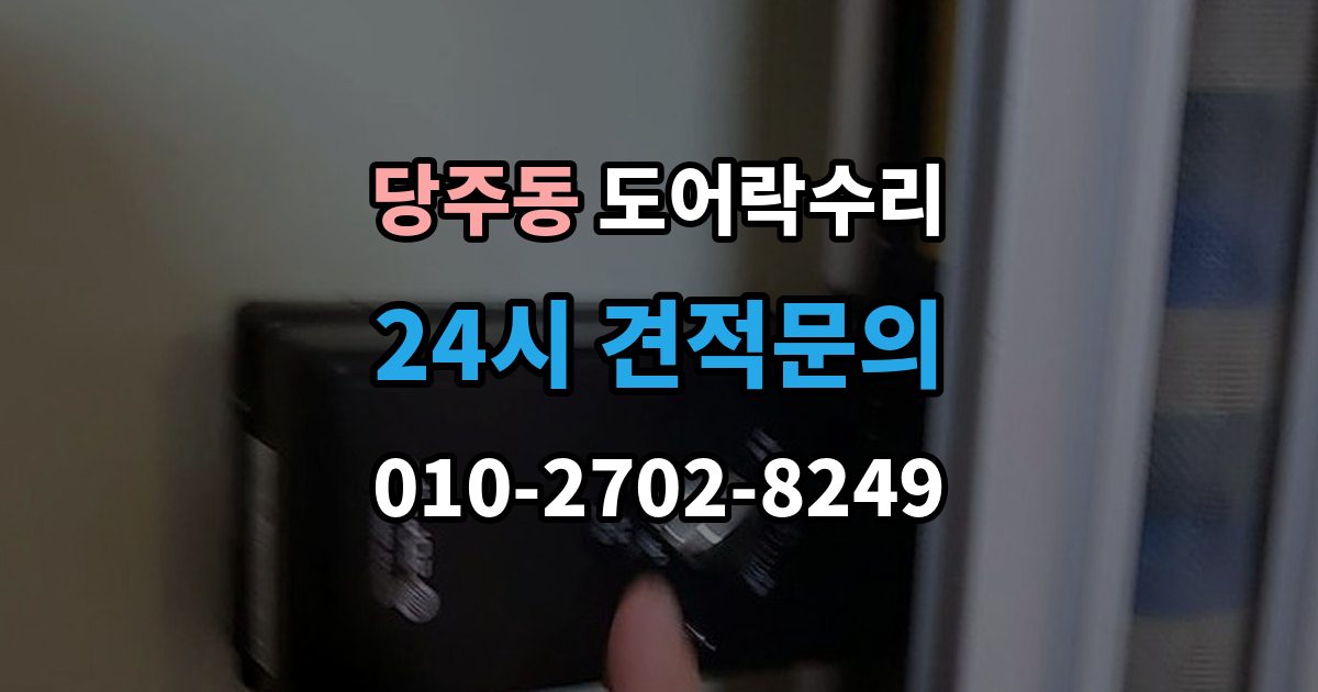 당주동 도어락 수리 래치와 문틀 맞물림이 어긋났을 때 조정법