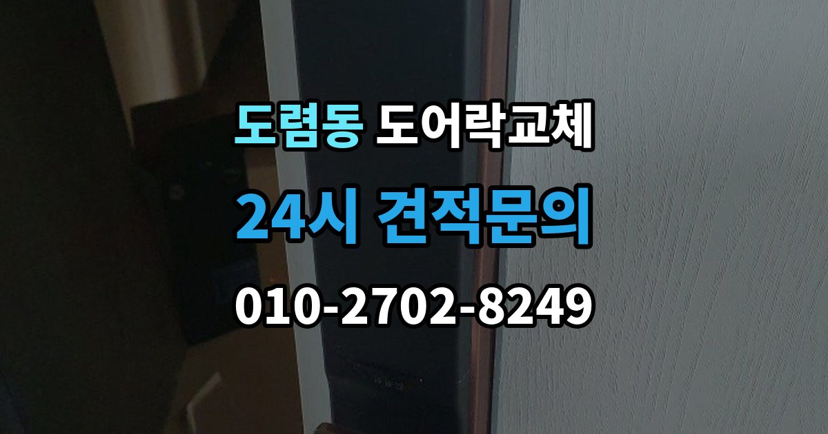 도렴동 도어락 교체 아이가 열쇠를 자주 잃어버리는 집의 교체 선택