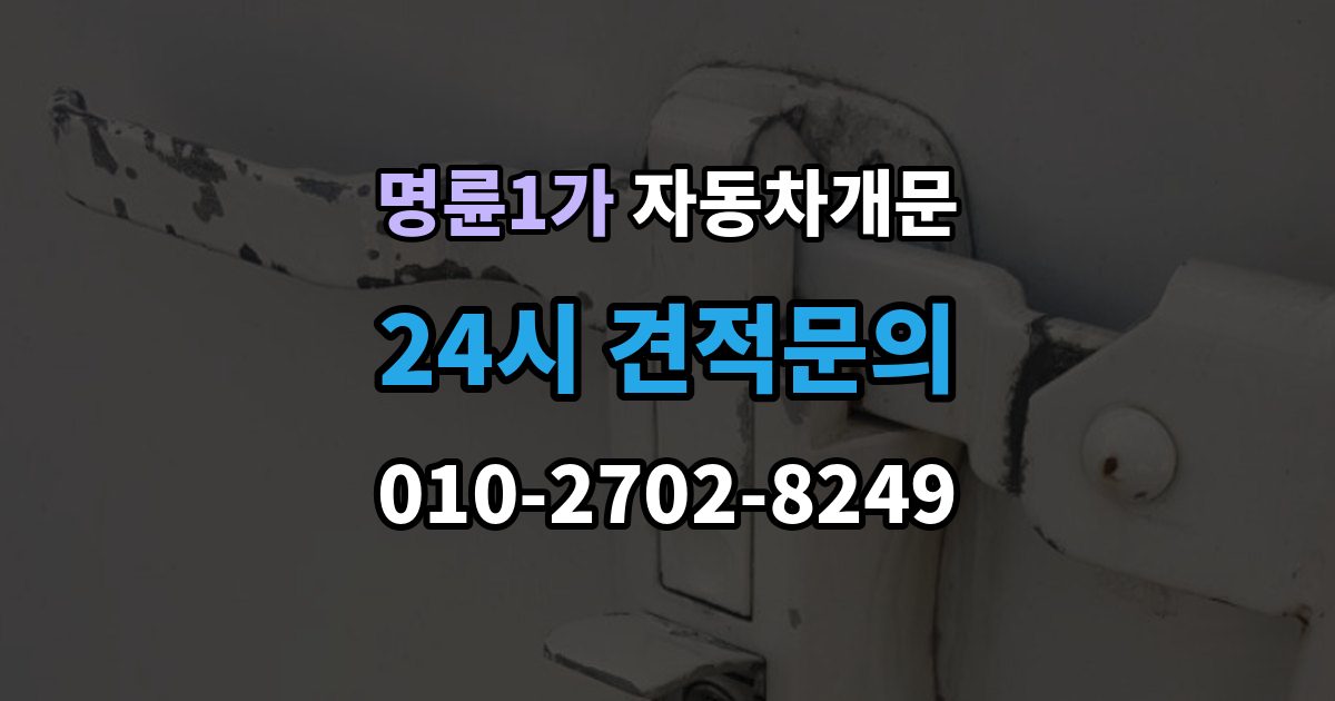 명륜1가 자동차 문 잠김 여러 번 반복될 때 의심해야 할 원인