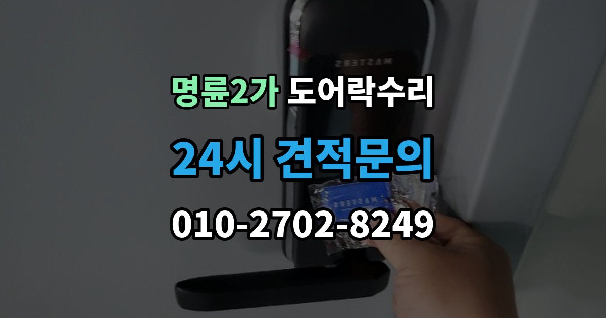 명륜2가 도어락 수리 잠금 유지가 불안정할 때 흔한 증상