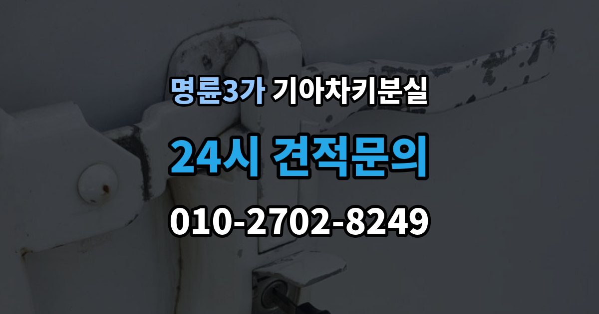 명륜3가 기아 차키 분실 출장 안내 - 배터리 교체 뒤에도 반응이 없을 때 대처