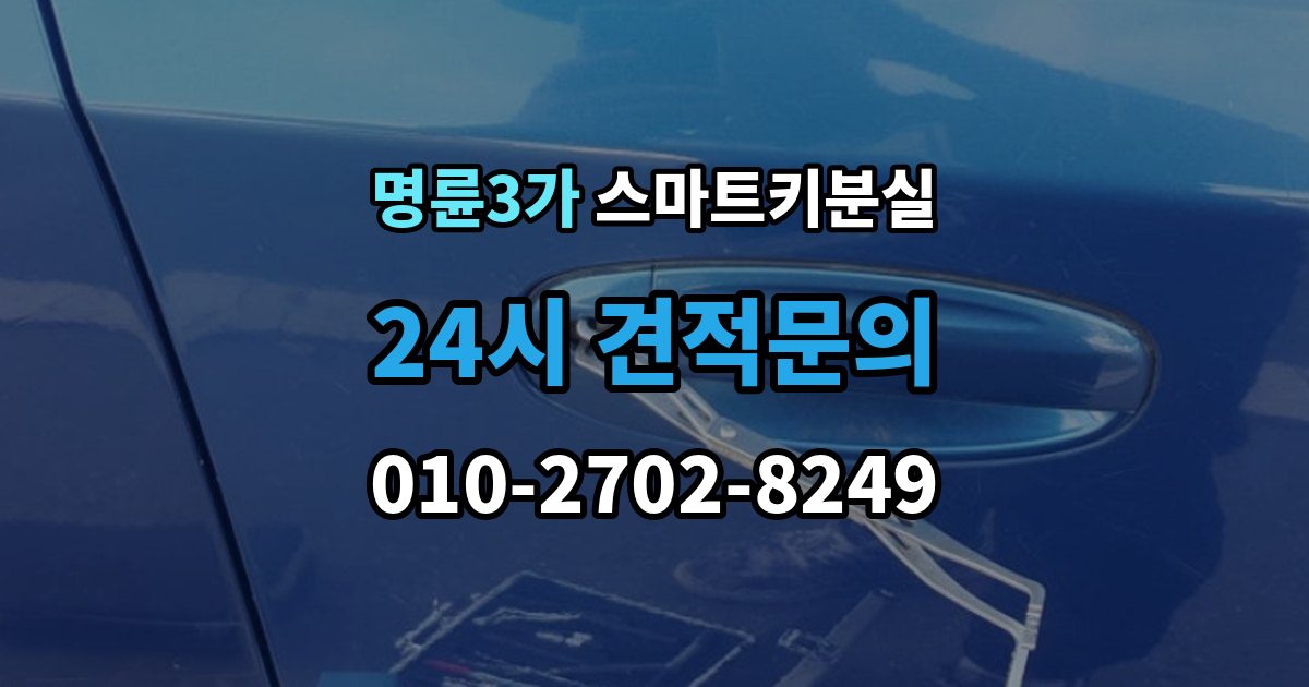 명륜3가 스마트키 분실 문이 잠겼을 때 안전하게 대처하는 법