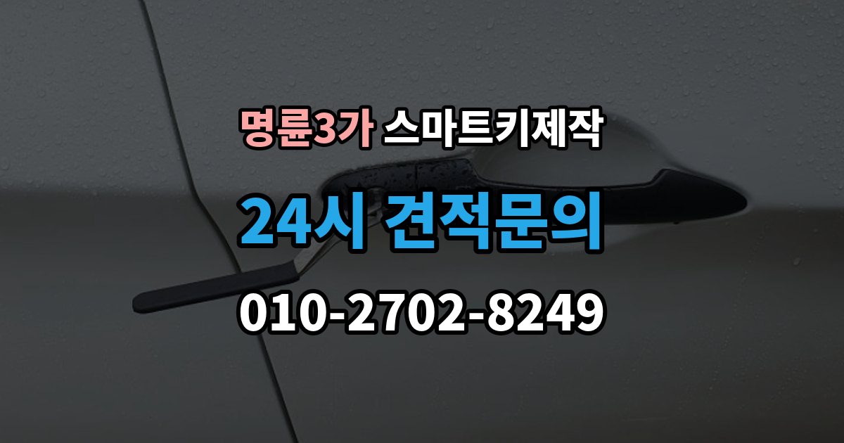 명륜3가 스마트키 제작 일상에서 유용한 사용 팁