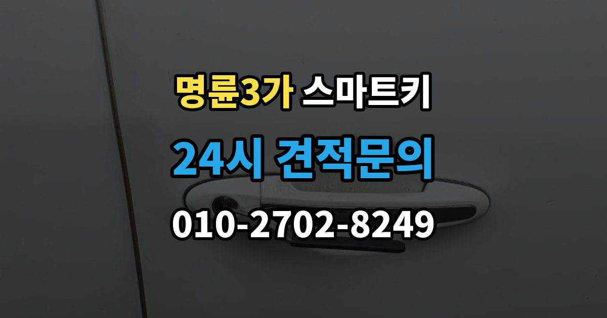 명륜3가 스마트키 오류 메시지가 떴을 때 해석하는 법