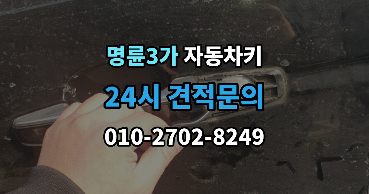 명륜3가 자동차키 종류별 특징과 사용 편의성 비교