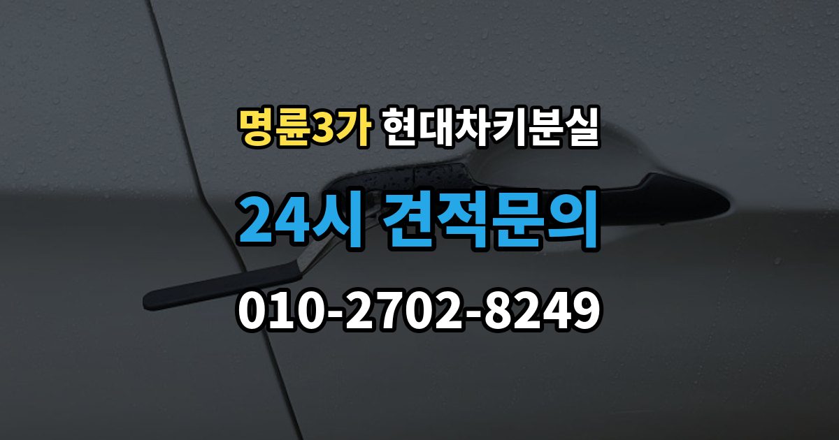 명륜3가 현대 차키 분실 출장 안내 - 등록 정보가 맞지 않을 때 보완 절차