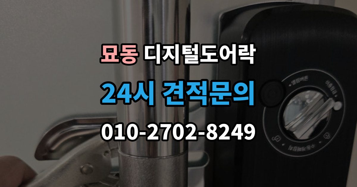 묘동 디지털 도어락 푸시풀형과 번호키형 비교
