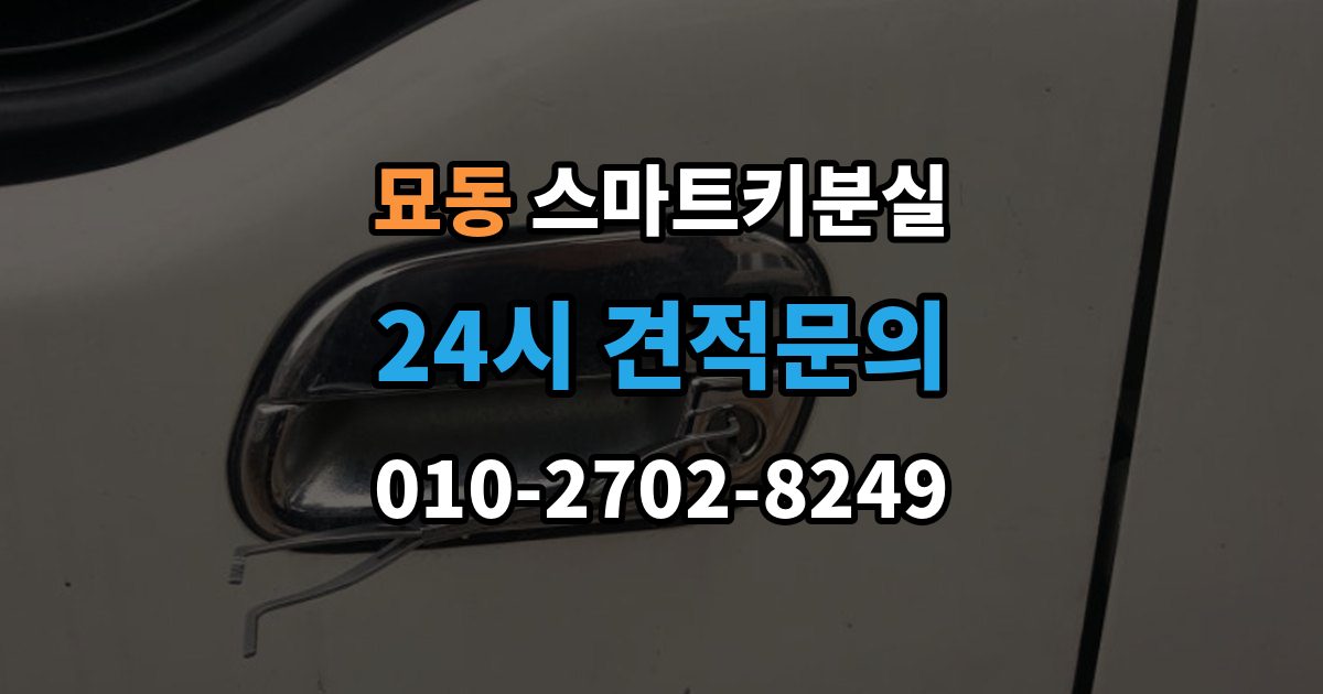 묘동 스마트키 분실 신고 전에 챙겨둘 서류 목록