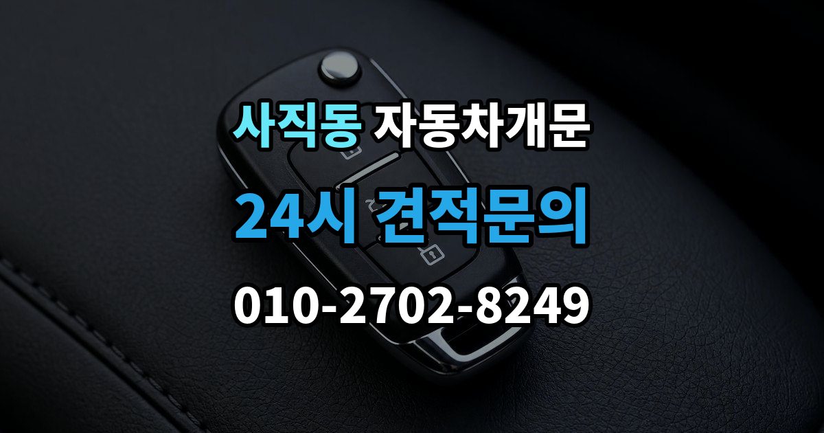 종로구 사직동 자동차 문 잠김 장기 주차 중 발생했을 때 확인할 것